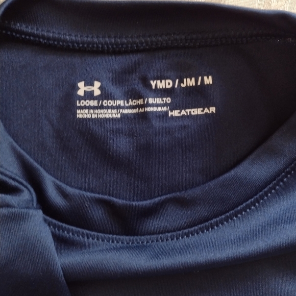 Under Armour Boys Navy Heat-Gear Long Sleeve - Picture 3 of 8